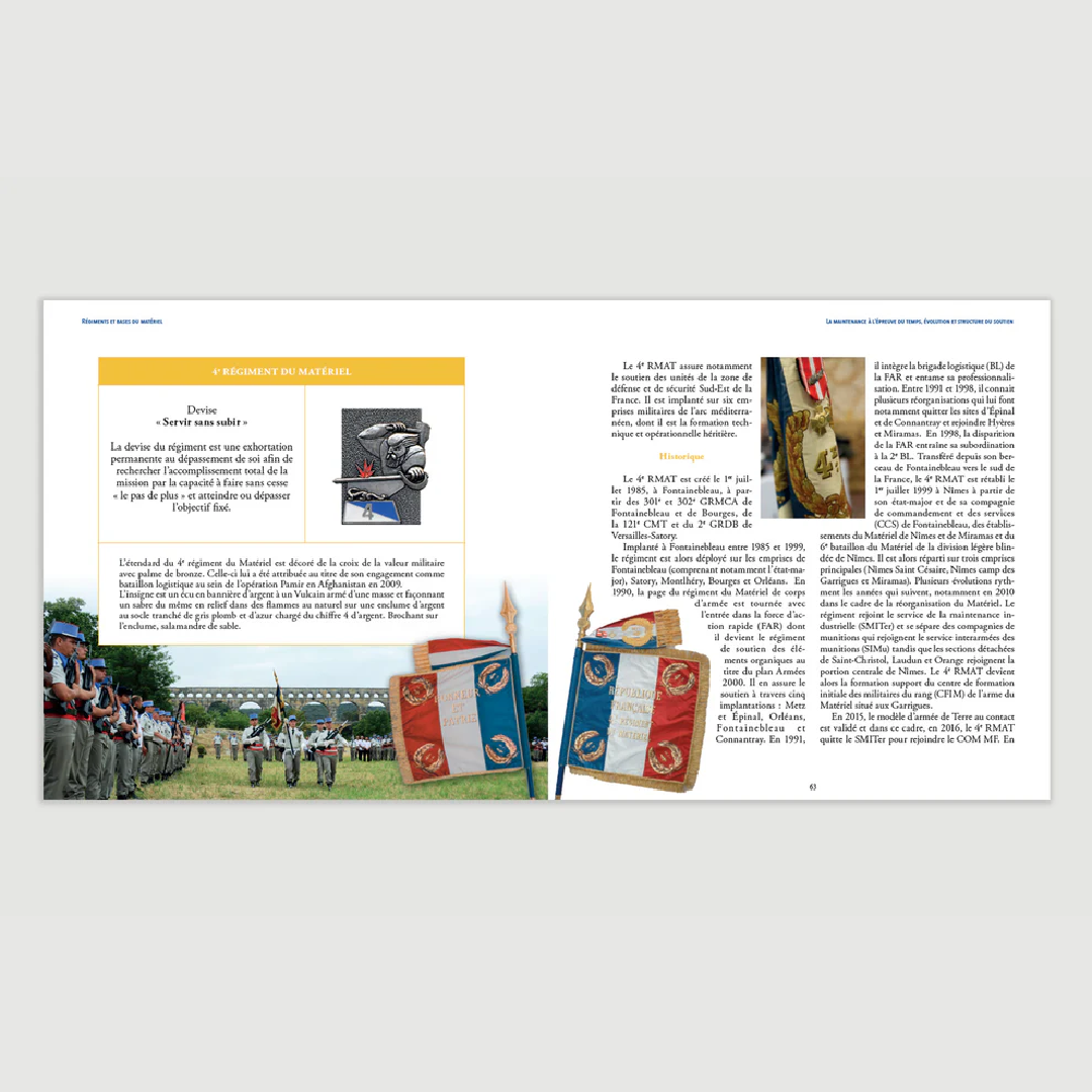 Régiments et bases du matériel. Histoire et traditions des soldats maintenanciers - Editions Pierre de Taillac