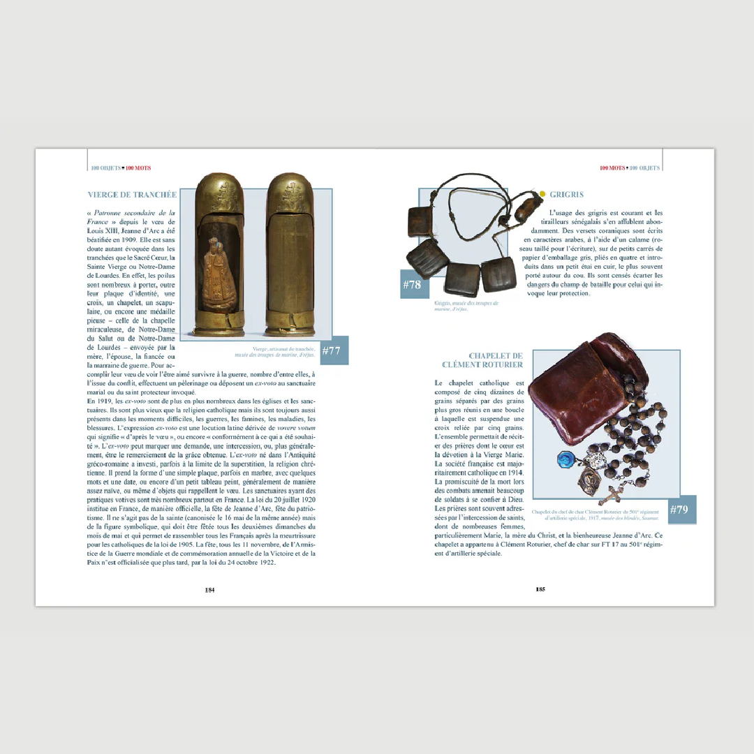 1914-1918 - L'armée française en guerre en 100 objets et en 100 mots - Editions Pierre de Taillac