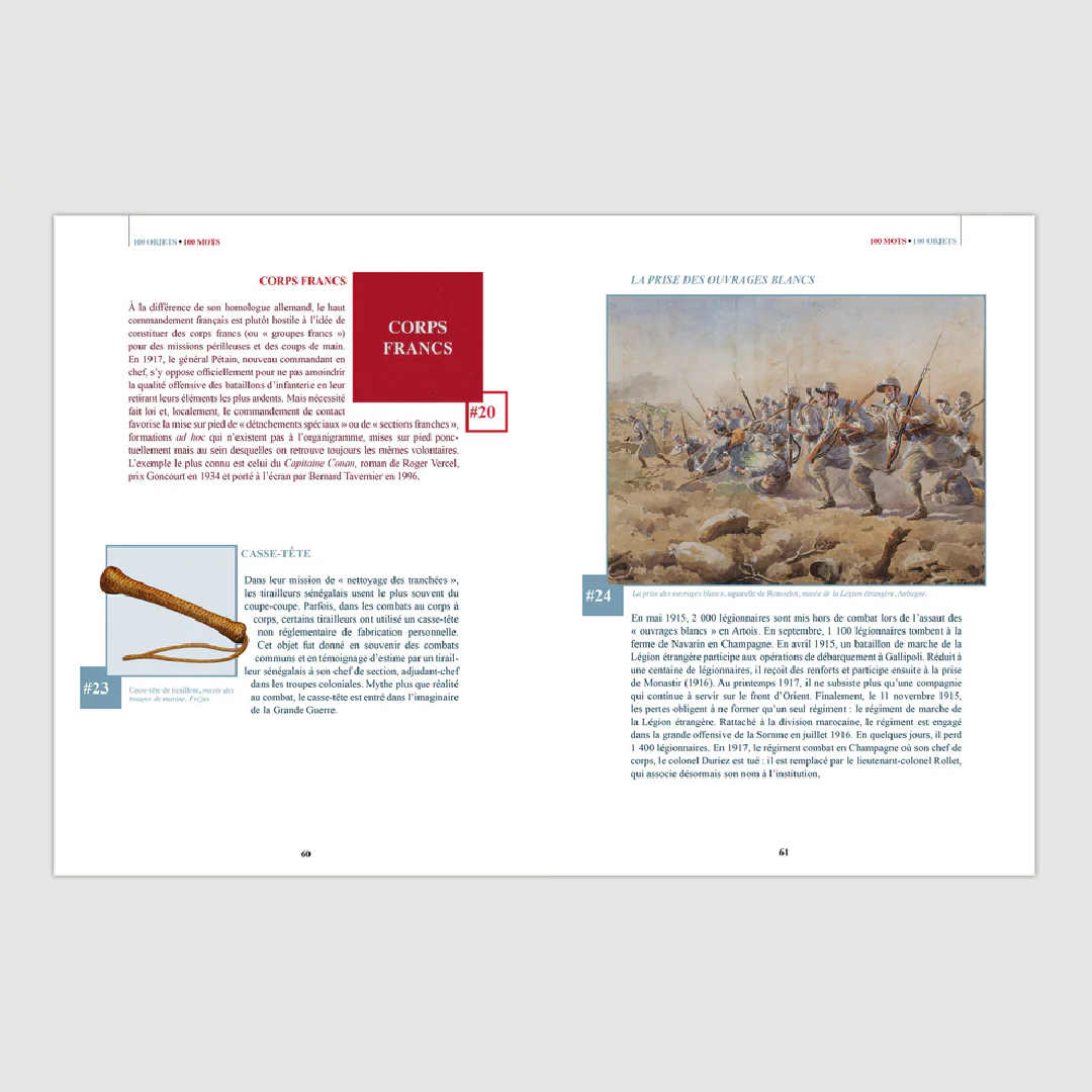 1914-1918 - L'armée française en guerre en 100 objets et en 100 mots - Editions Pierre de Taillac