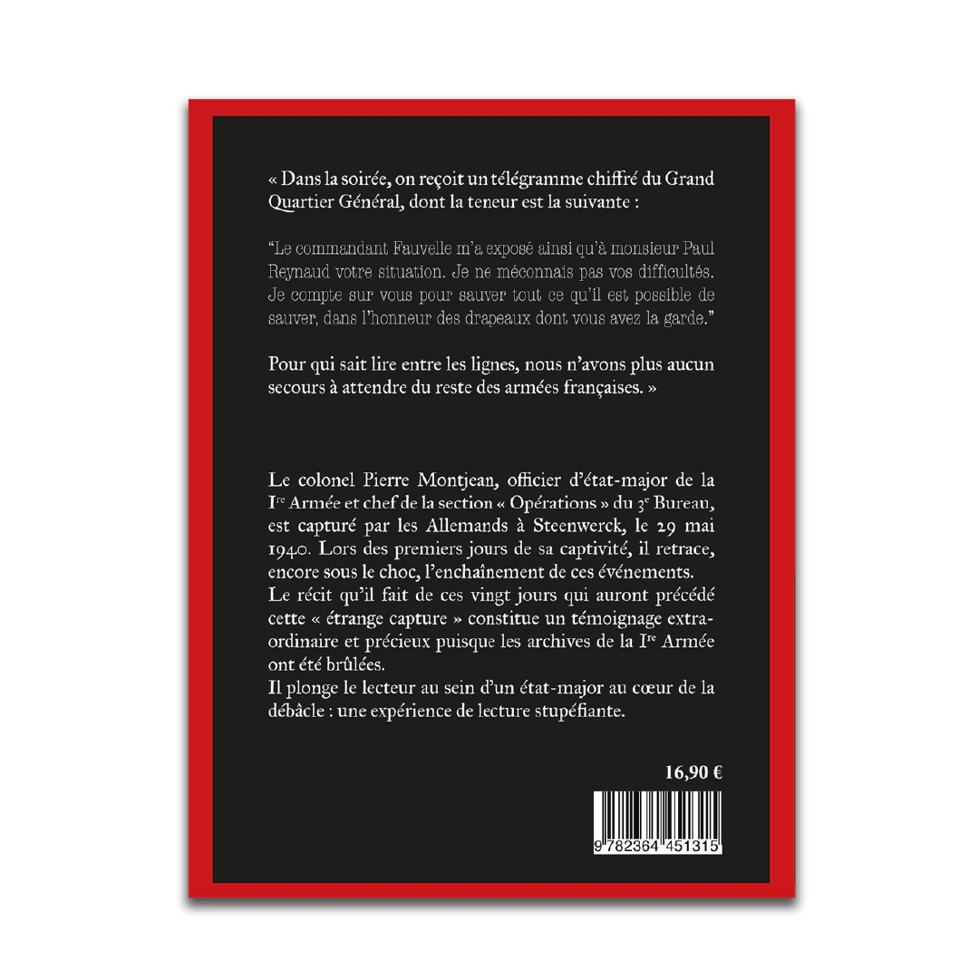L'Étrange Capture - Carnets inédits d'un officier d'état-major de la Ire Armée - Editions Pierre de Taillac