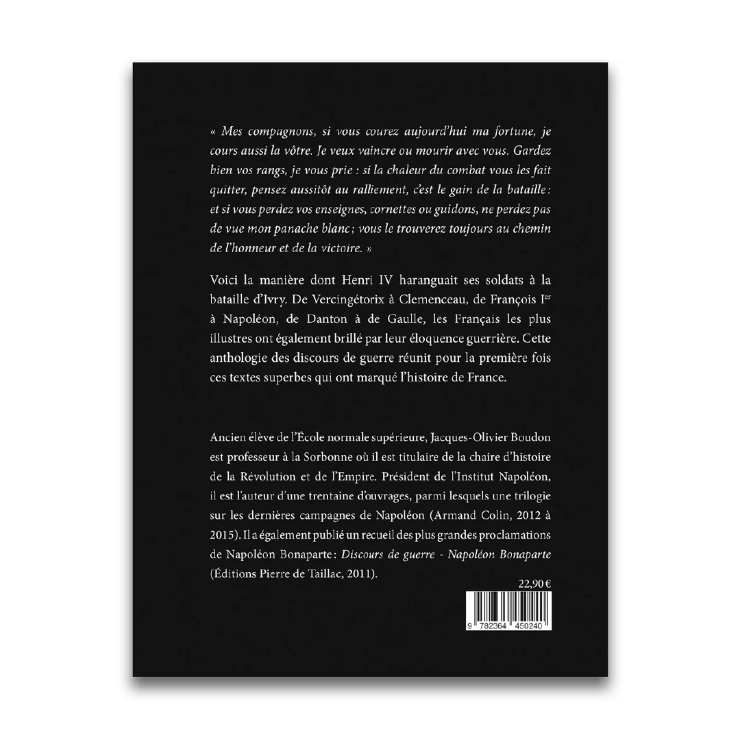 Les Plus Grands Discours de guerre de l’histoire de France - Editions Pierre de Taillac