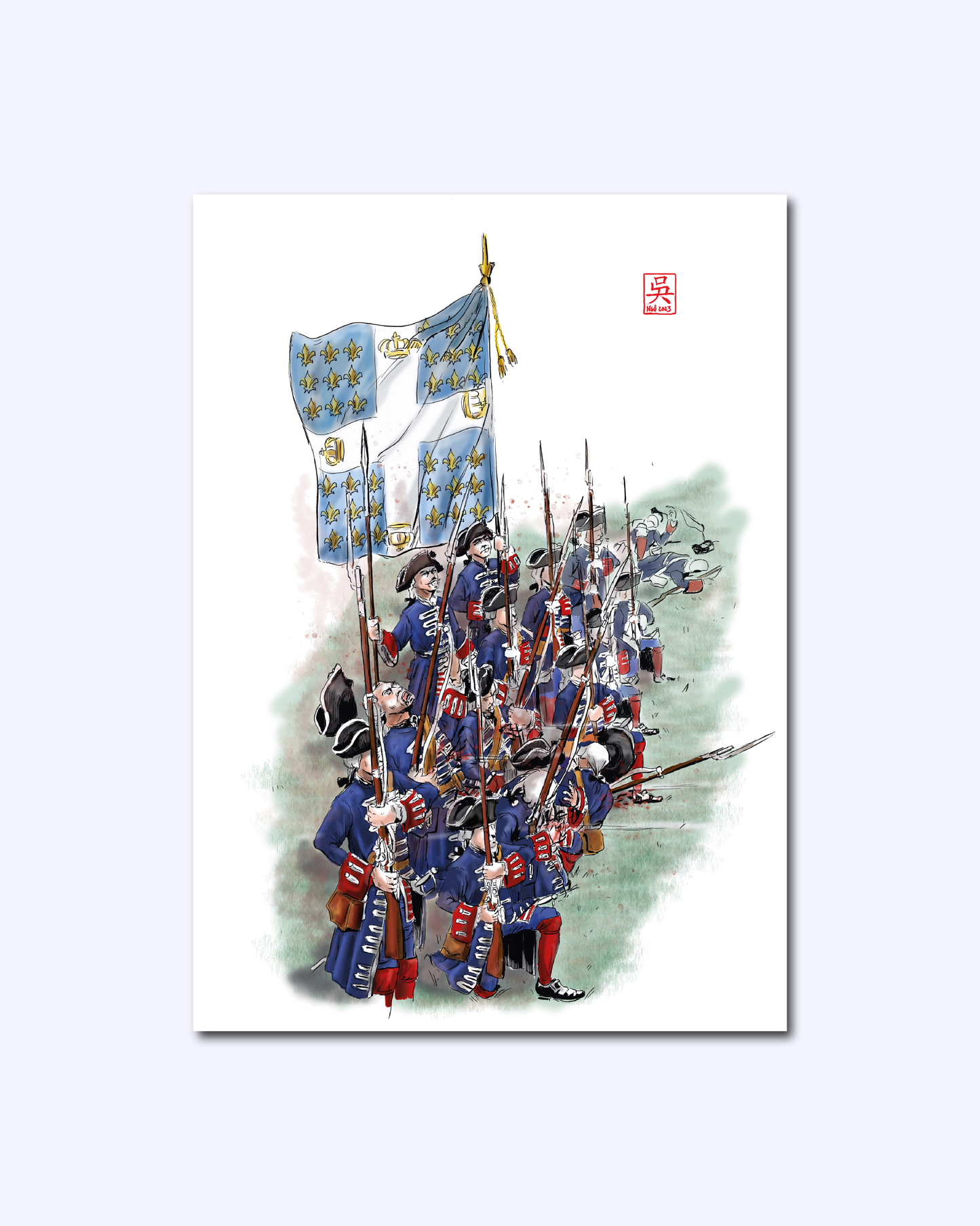 Affiche - Bataille de Fontenoy - Petite Histoire de l'armée française