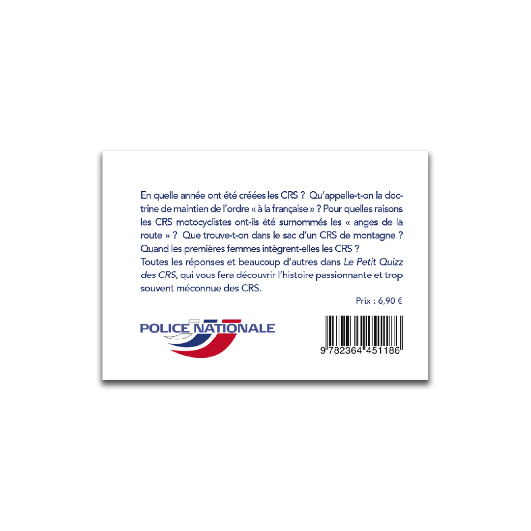 Le Petit Quizz des CRS - Editions Pierre de Taillac