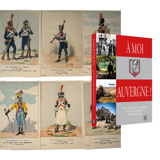 Cartes postales originales d'uniformes & À moi, Auvergne ! - Une histoire illustrée du 92e régiment d'infanterie (Copie)