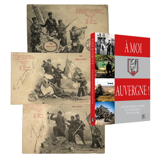 Cartes Poèmes &  À moi, Auvergne ! - Une histoire illustrée du 92e régiment d'infanterie - Coffret prestige