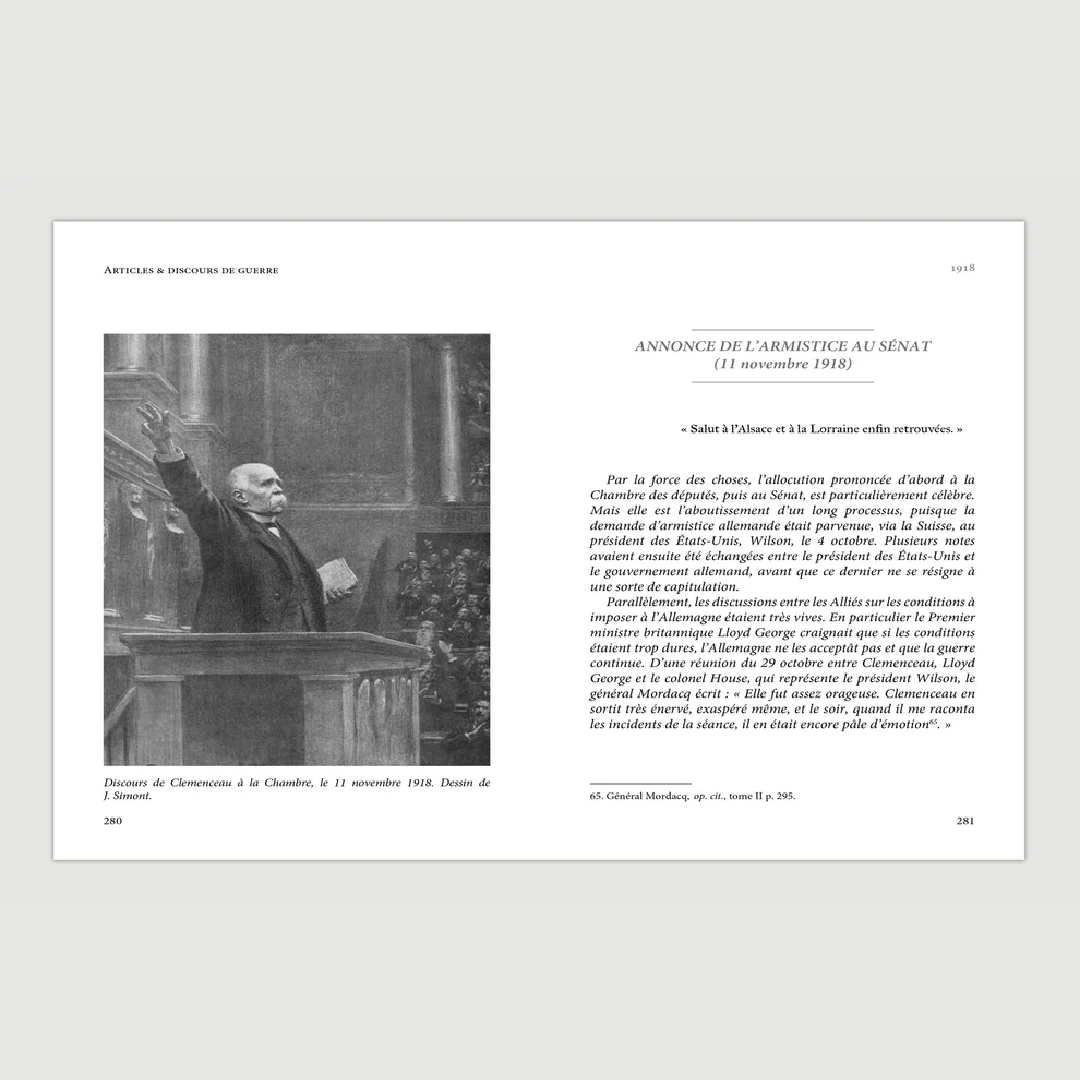 Articles et discours de guerre – Georges Clemenceau - Editions Pierre de Taillac